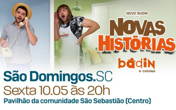 Humorista Badin o colono chega a São Domingos show Novas Histórias