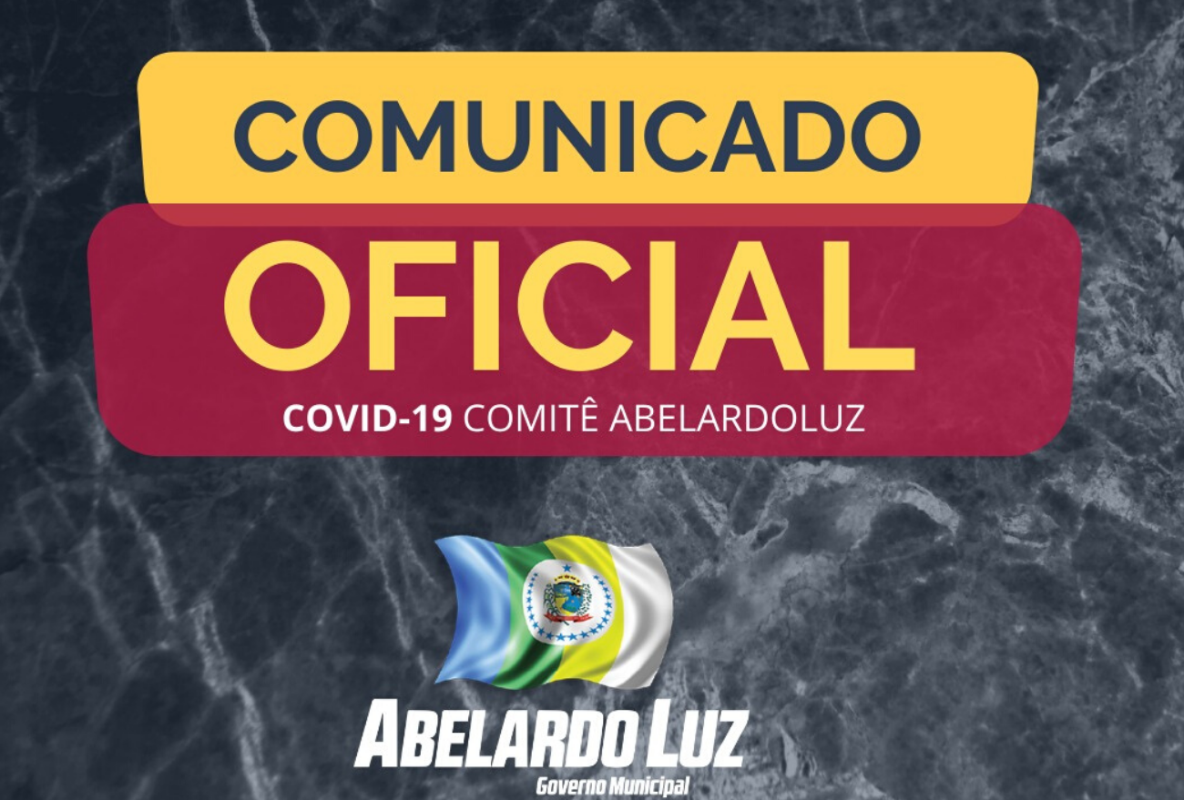 Comunicado da Prefeitura Municipal de Abelardo Luz sobre suspeita de Covid-19