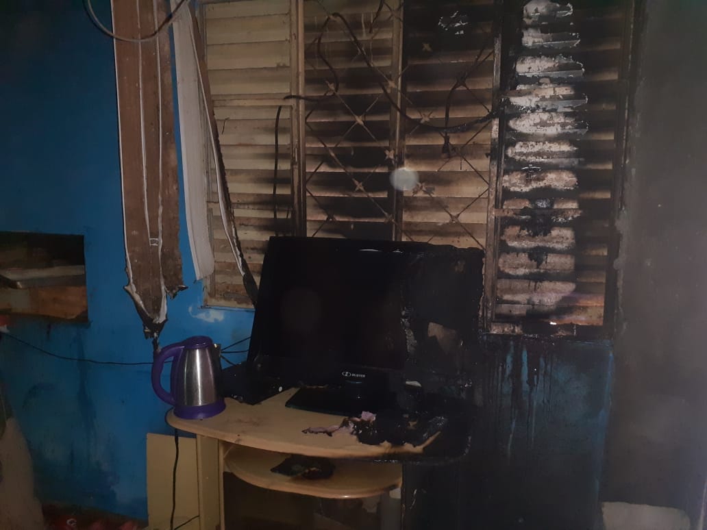 Corpo de Bombeiros atende ocorrência de incêndio em residência no Bairro São Jorge
