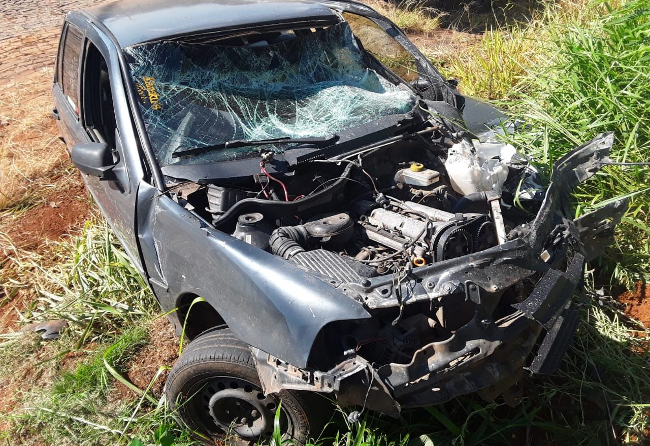 Motorista fica gravemente ferido em acidente na SC-480, em Xanxerê