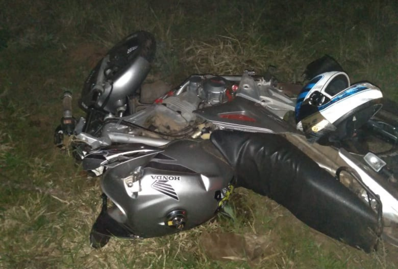 Jovem fica ferido em acidente de moto na SC-155