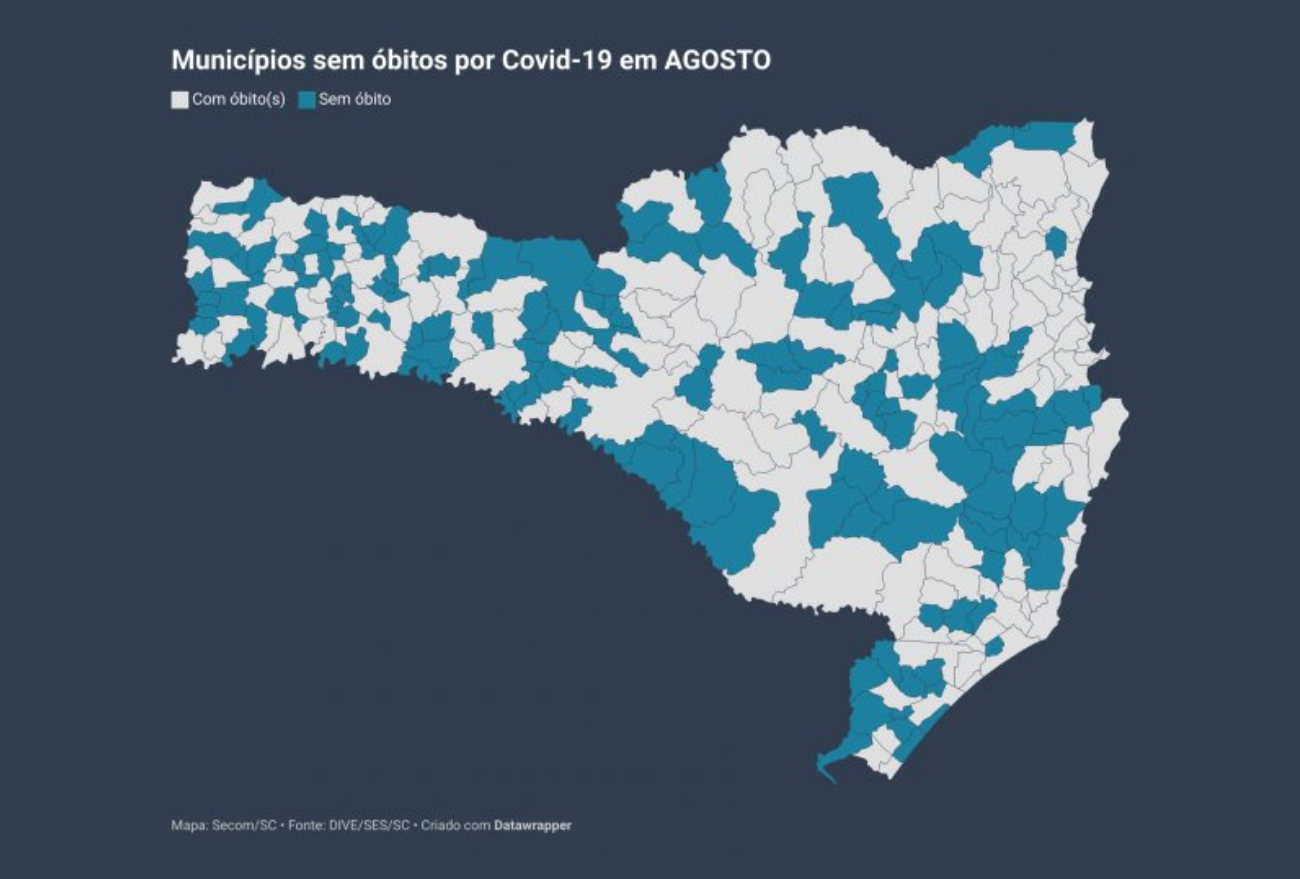 Diversos municípios do Oeste não registram óbitos por Covid-19 em agosto
