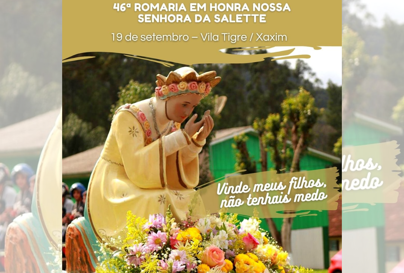46° Romaria em honra Nossa Senhora da Salette ocorre dia 19 na Vila Tigre, em Xaxim