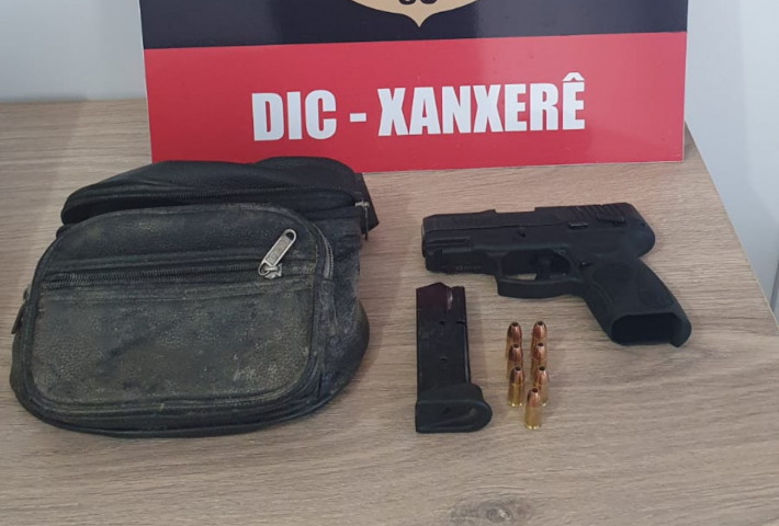 Suspeito do homicídio ocorrido no centro de Xanxerê é interrogado e arma utilizada é apreendida