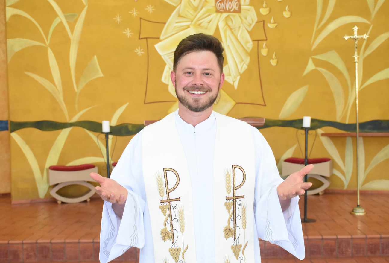 Diocese convida para ordenação presbiteral e primeira missa de Diácono Diego Isoton