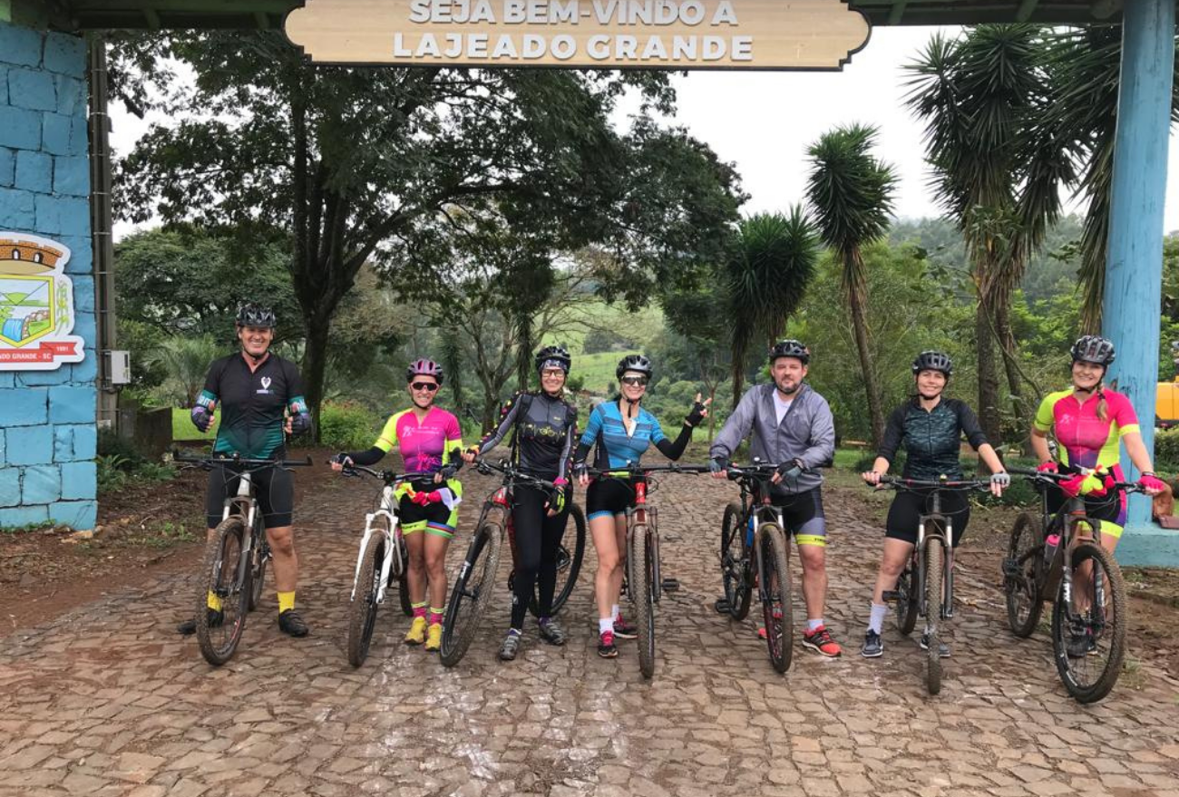 Ciclistas de Xanxerê participam do 1º Cicloturismo em Lajeado Grande
