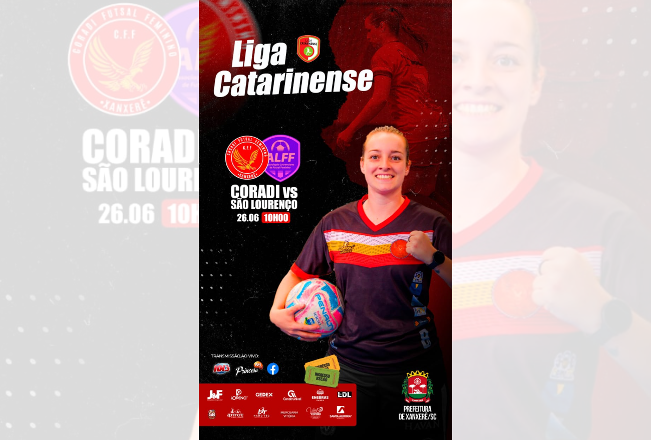 Time xanxerense de futsal feminino participa da 6ª rodada da Liga Catarinense