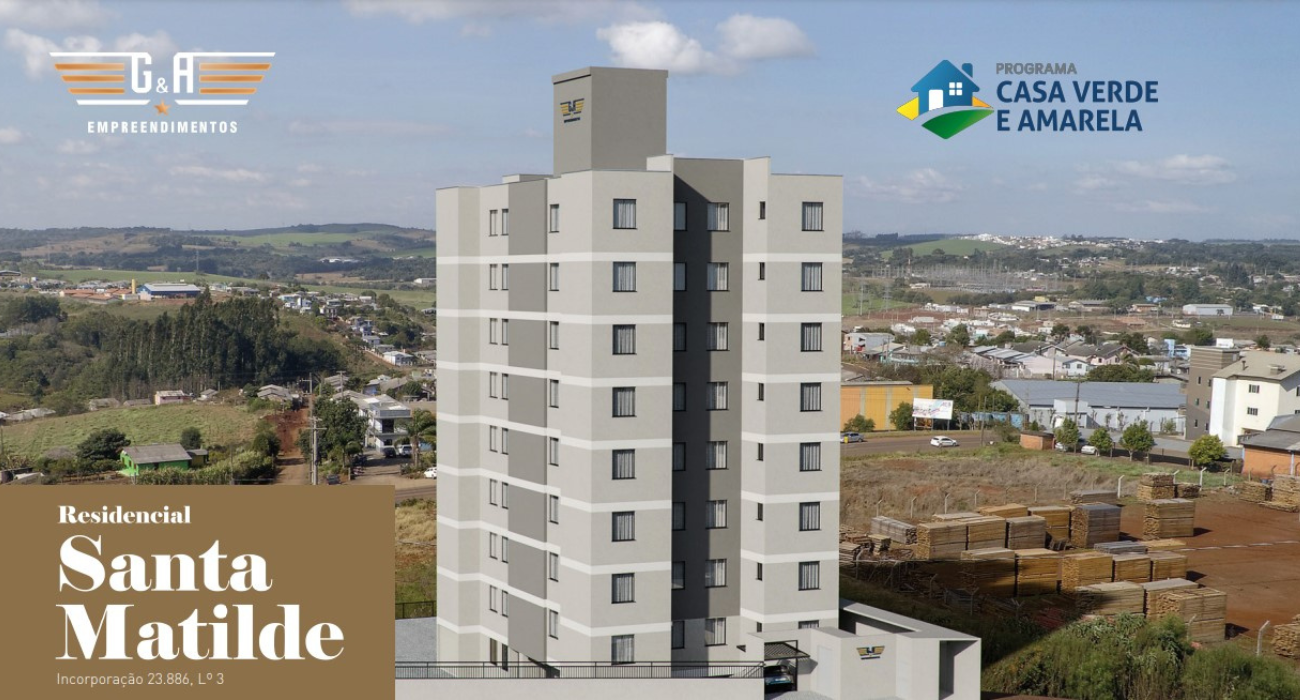 Apartamento a partir de R$ 161 mil financiado pelo programa Casa Verde e Amarela, em Xanxerê. Confira!