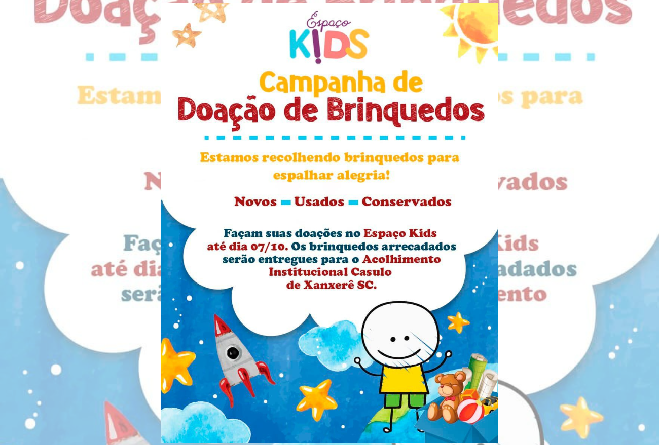 Espaço Kids realiza Campanha de Doação de Brinquedos