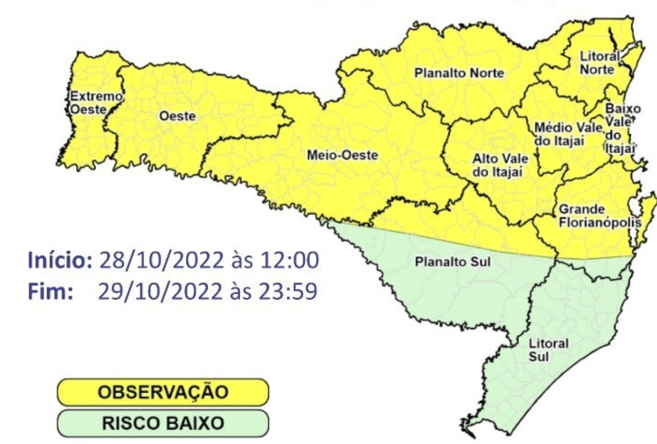 Defesa Civil emite alerta para temporais isolados na região Oeste Lance Notícias