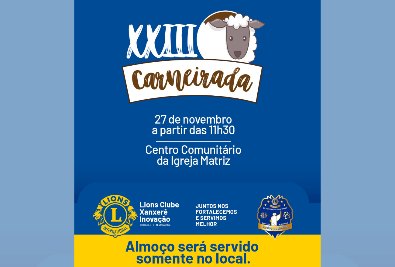 Lions Clube Inovação realiza XXIII edição da Carneirada