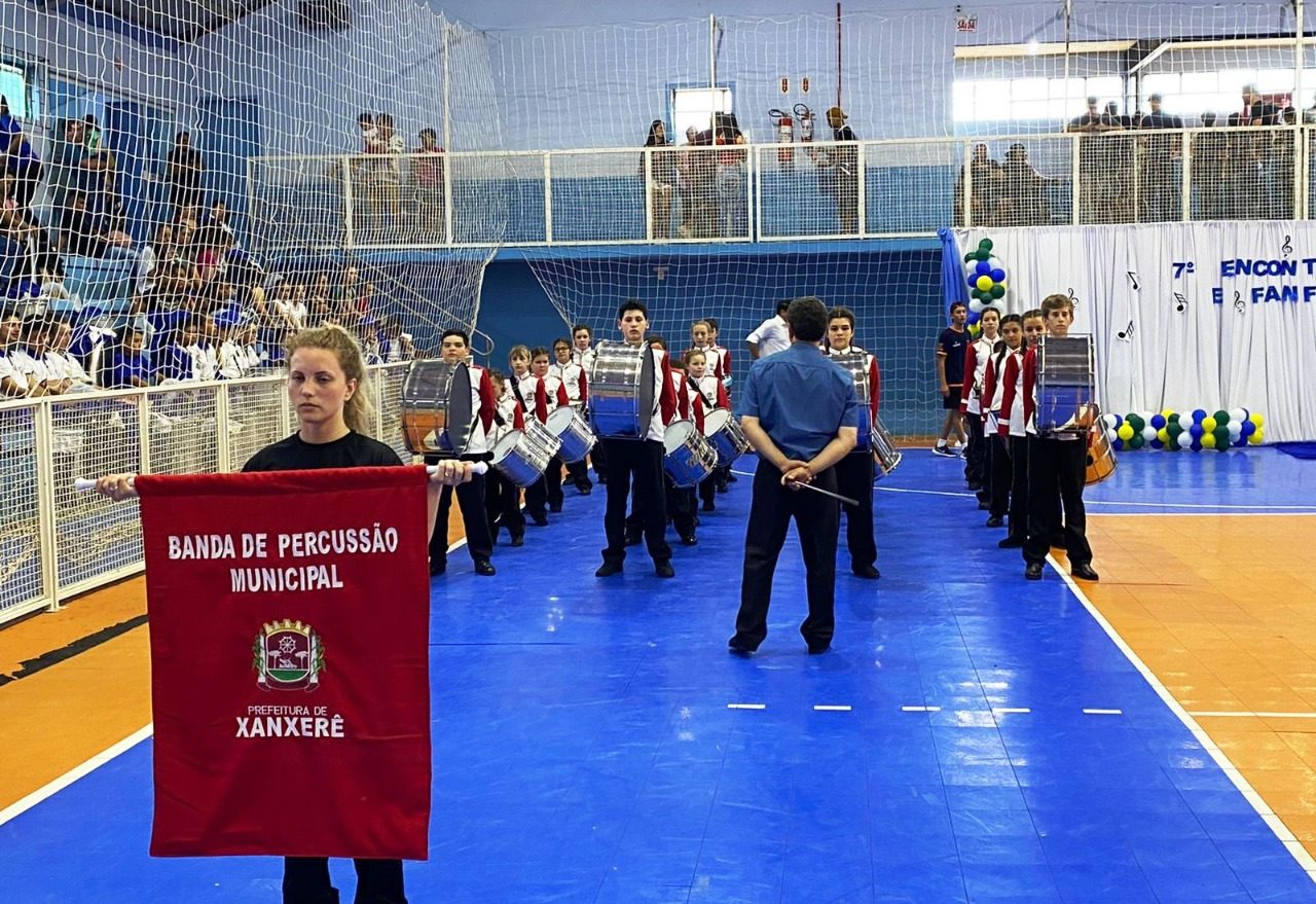 Banda de Percussão Municipal de Xanxerê participa de Festival de Bandas e Fanfarras