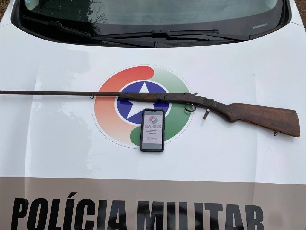 Polícia atende ocorrência de disparo de arma de fogo no Bairro Chagas, em Xaxim