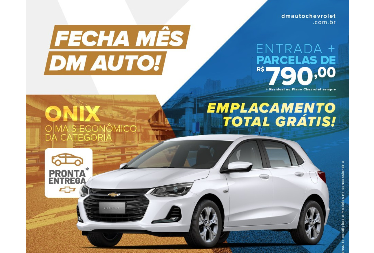 Chevrolet vende Onix com parcelas a partir de R$ 790 e S10 com