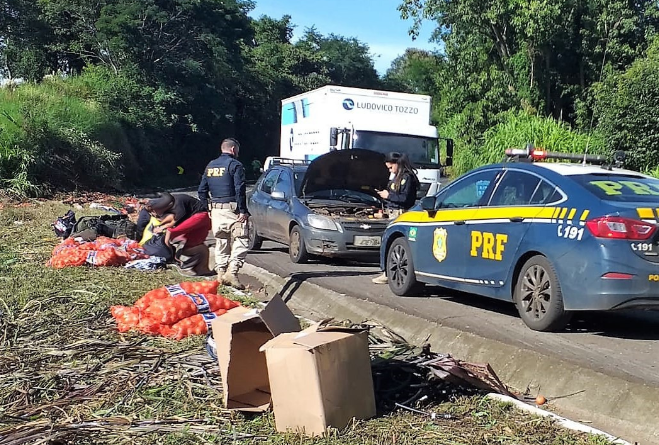 Homem procurado pela Justiça da Paraíba é preso furtando carga na BR-282 em Cordilheira Alta