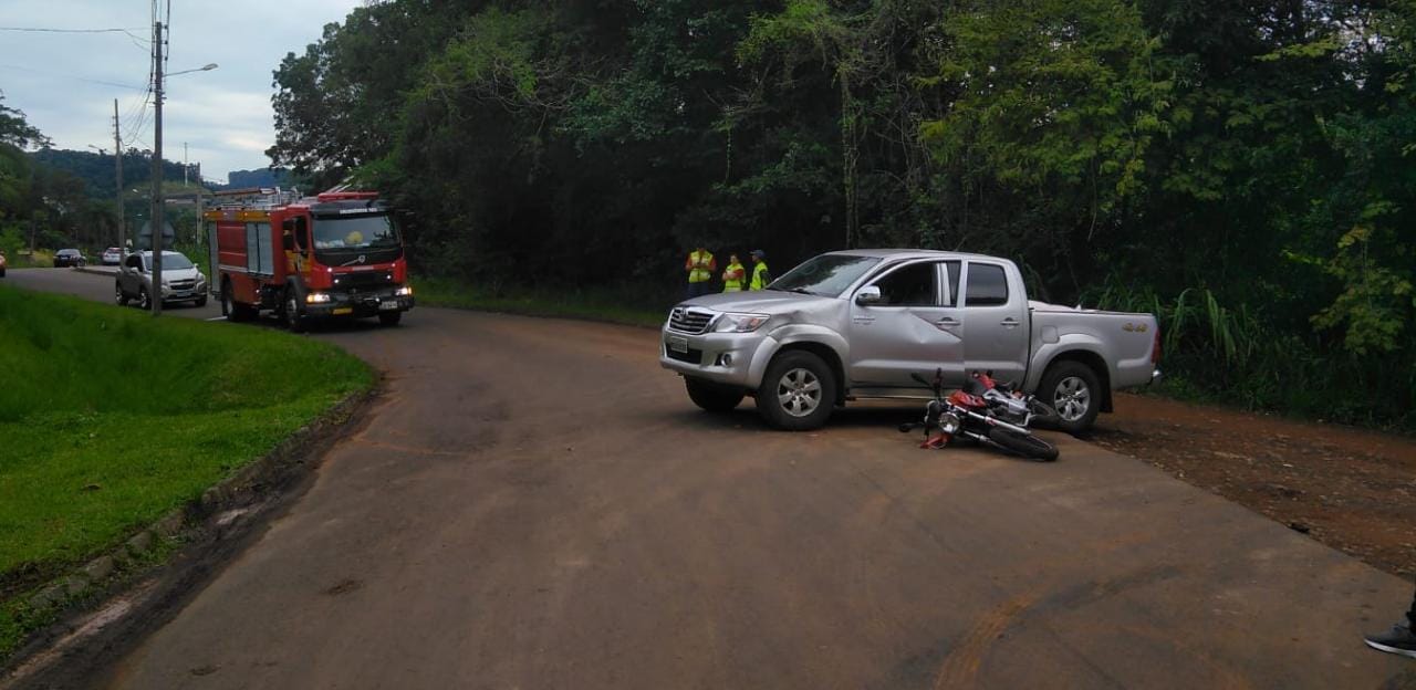 Motociclista fica gravemente ferido em acidente em Coronel Freitas