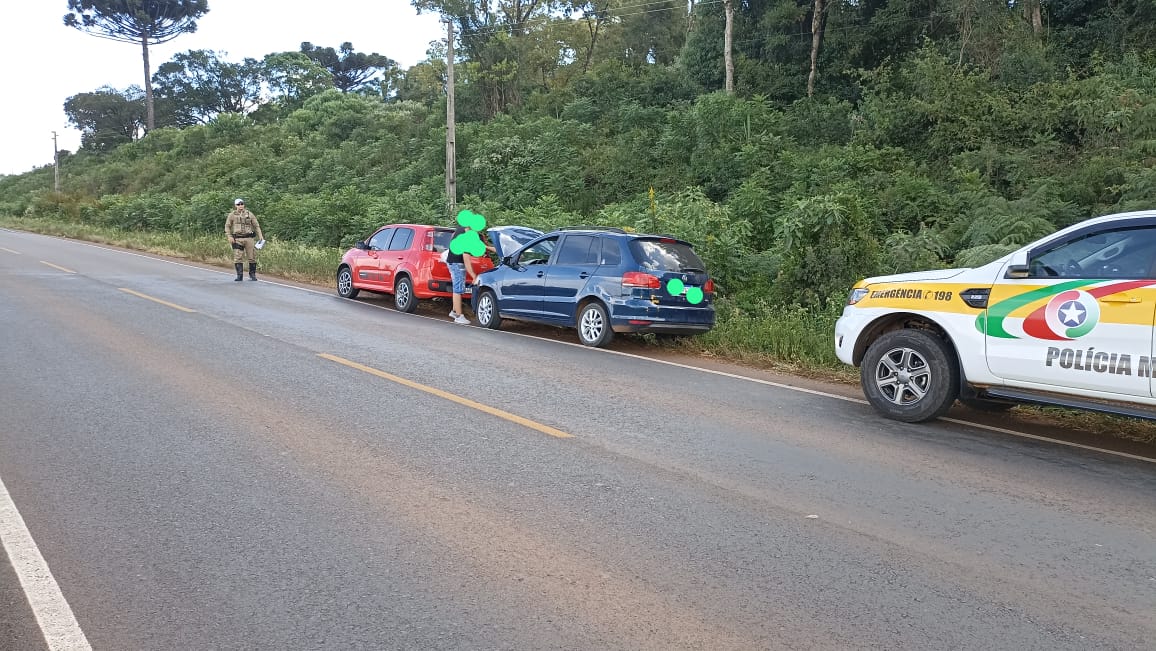 Colisão traseira é registrada na SC-480, em Xanxerê