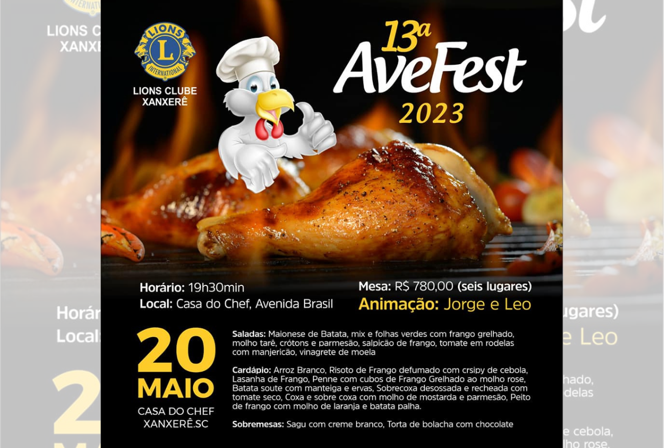 Lions Clube Xanxerê promove 13ª AveFest 2023