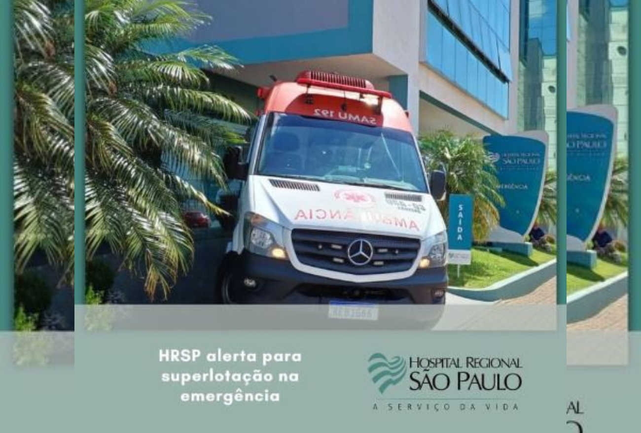 Hospital Regional São Paulo alerta para superlotação na emergência