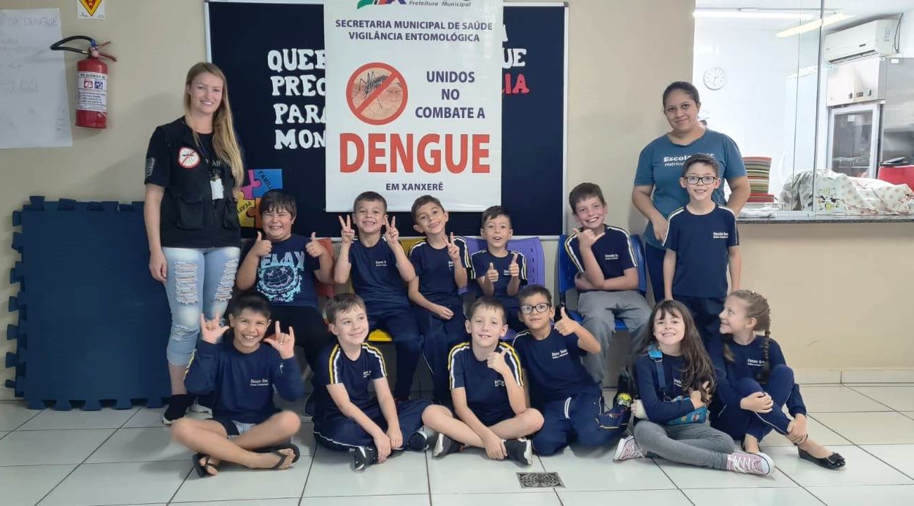 Equipe do programa de combate à dengue faz palestra em escola de Xanxerê