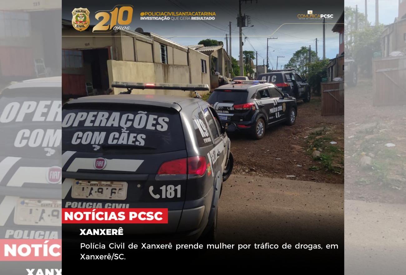 Polícia Civil de Xanxerê prende mulher por tráfico de drogas