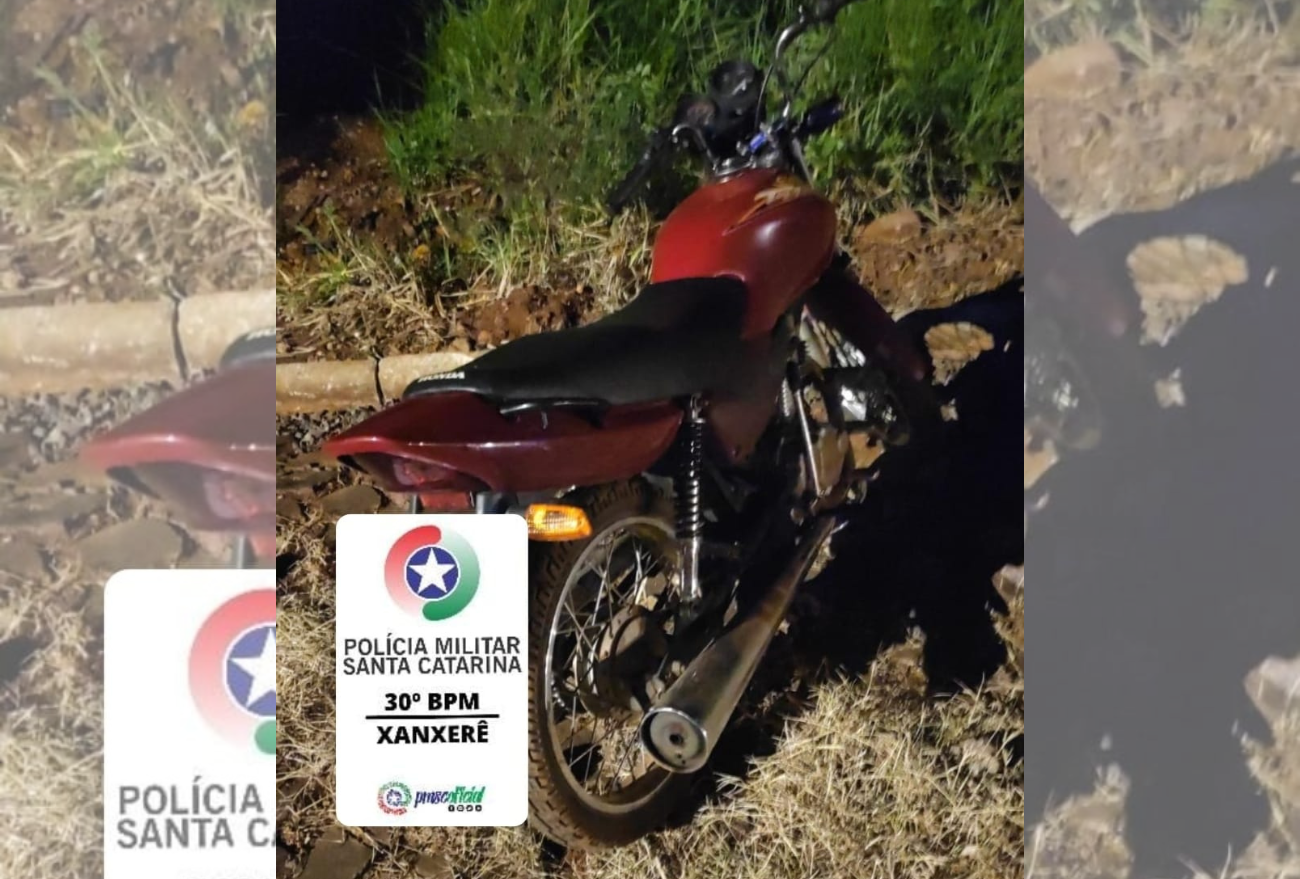 Polícia Militar recupera motocicleta furtada em Xanxerê