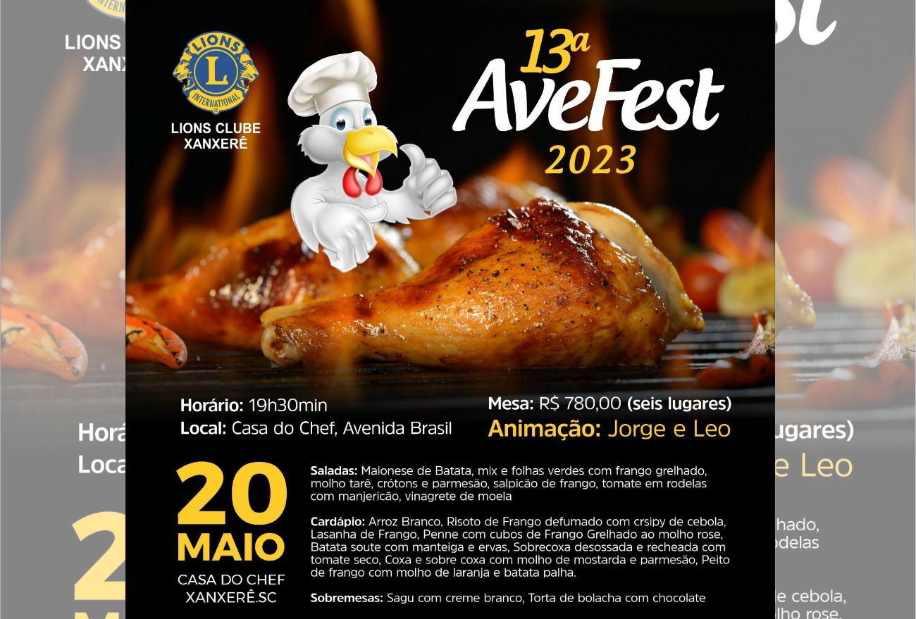 Lions Clube Xanxerê promove 13ª AveFest 2023