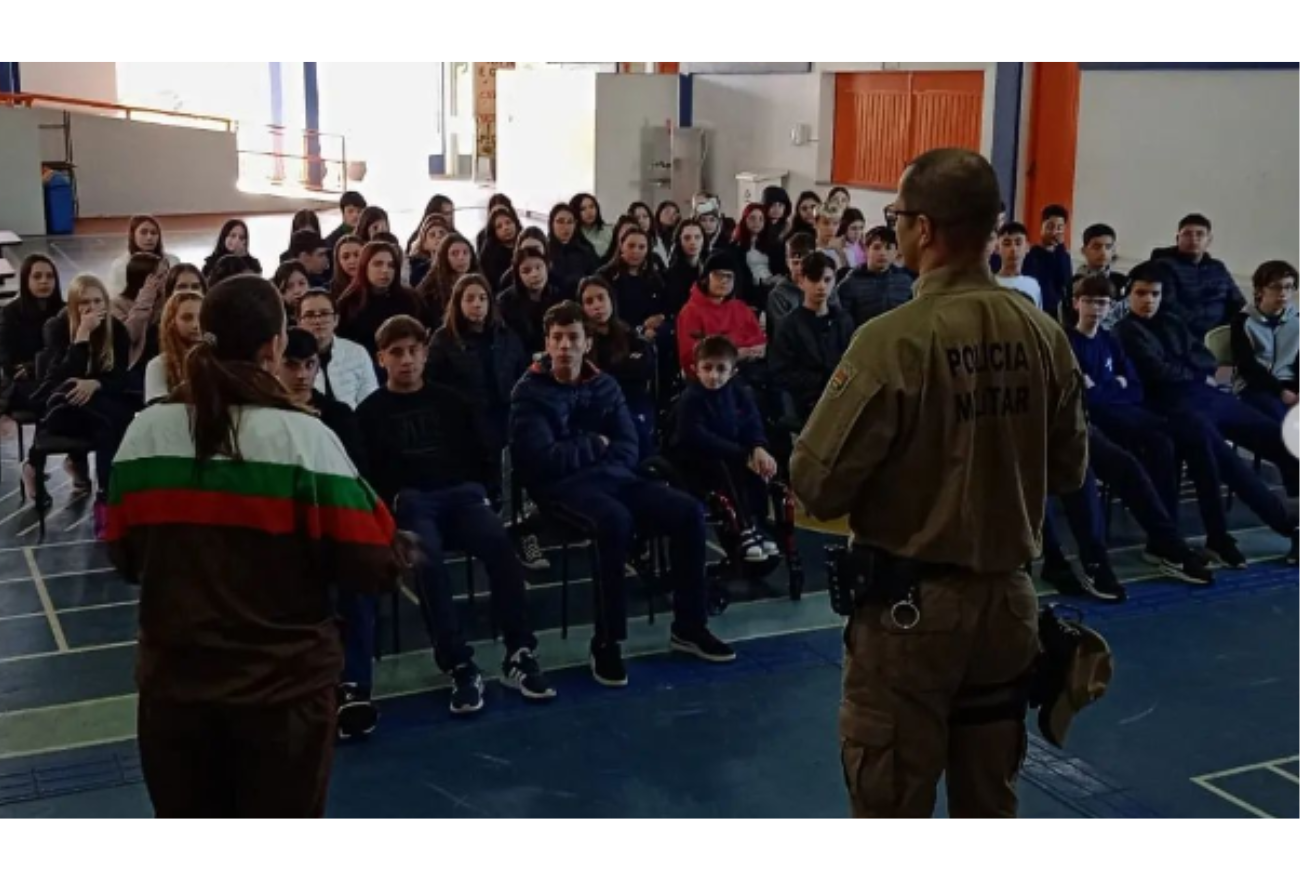 Polícia Militar de Xanxerê inicia novo projeto em escola