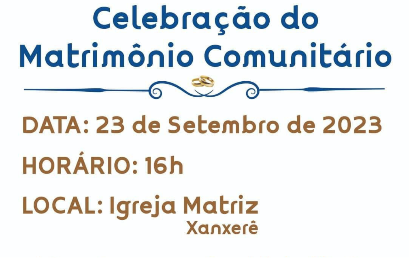 Paróquia Senhor Bom Jesus da Coluna de Xanxerê promoverá celebração do Matrimônio Comunitário