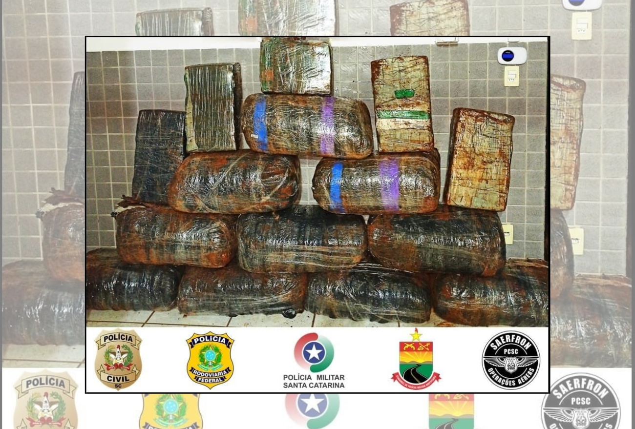 Operação conjunta das forças de segurança resulta na apreensão de 300kg de drogas