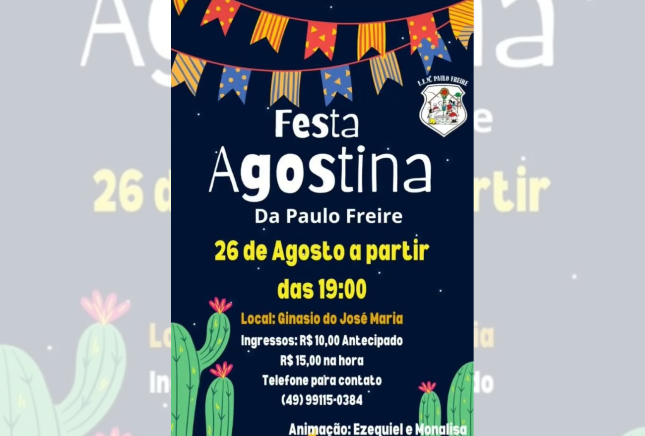 E.E.M. Paulo Freire promove Festa Agostina, em Abelardo Luz