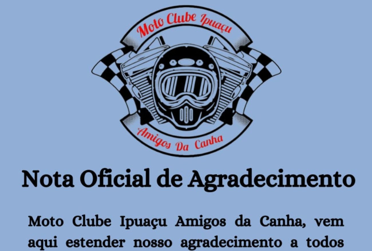 Moto Clube Ipuaçu Amigos da Canha agradece o sucesso da 3ª Meia Trilha