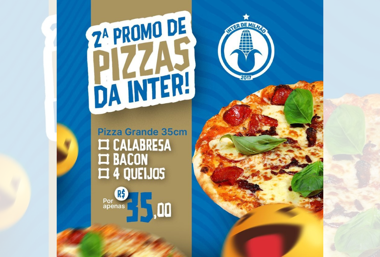 Time de futebol amador de Xanxerê promove “2ª Promo de pizzas da Inter”
