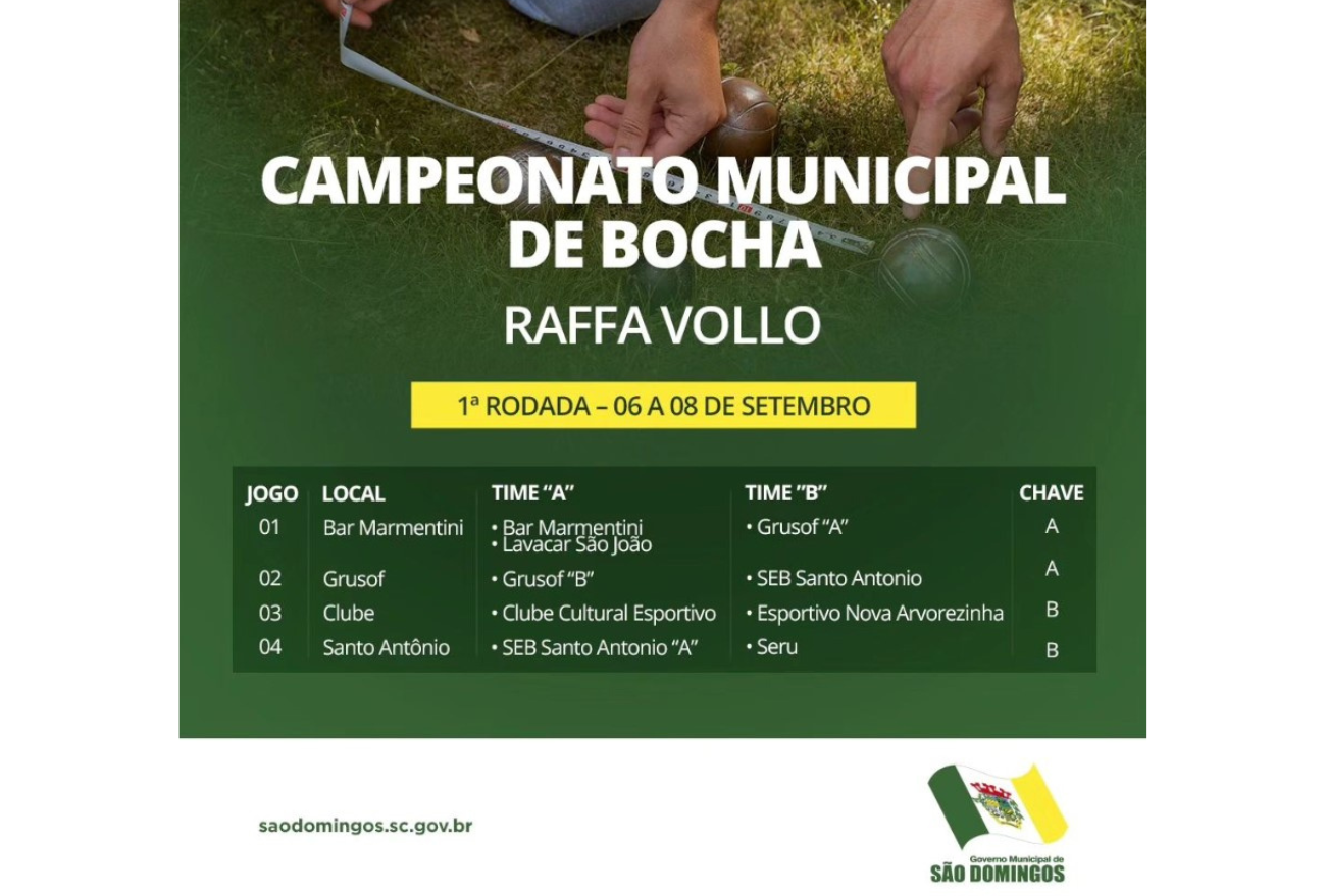 Secretaria de Esportes de São Domingos promove Campeonato de bocha