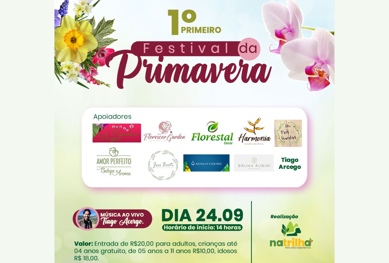 Flores e artes: 1º Festival da Primavera, em Xanxerê