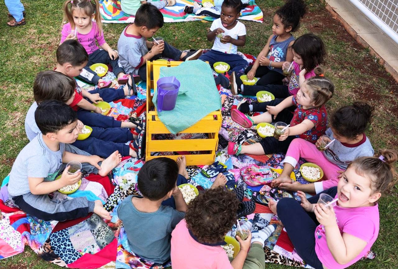 Educação Infantil de Xanxerê utiliza espaços externos como contextos de interação e desenvolvimento