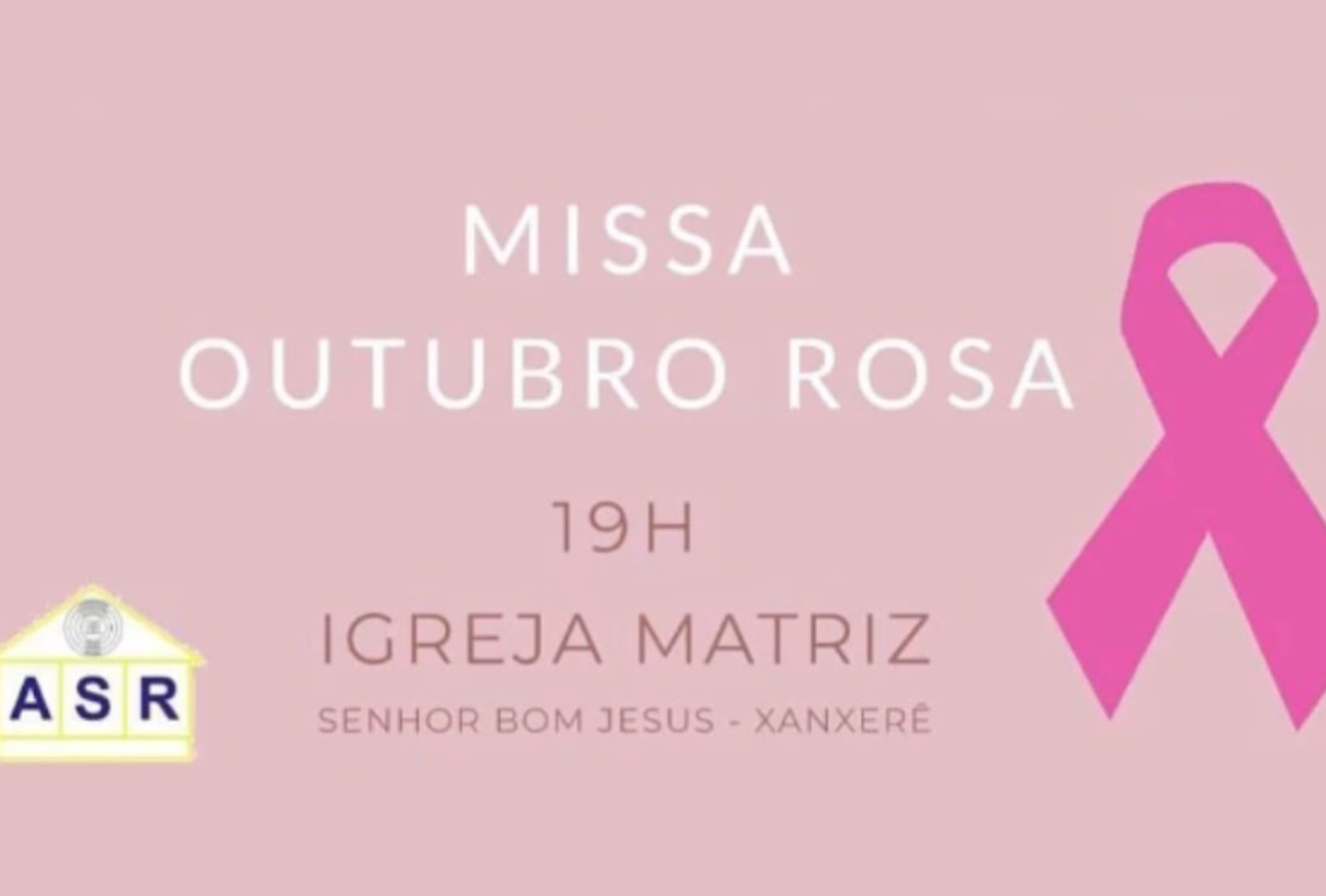 Missa anual Outubro Rosa acontece nesta quarta-feira (25), na Igreja Matriz de Xanxerê