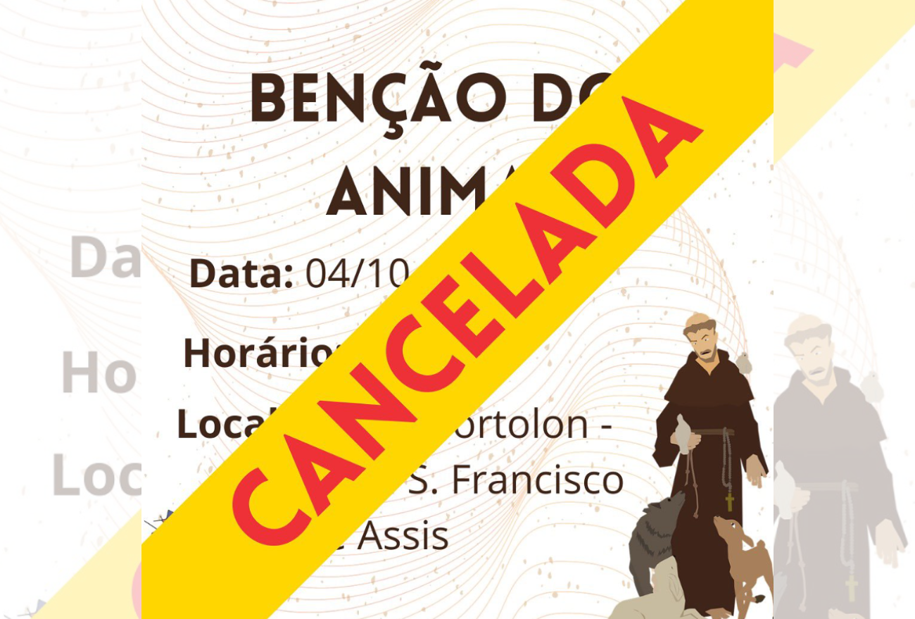 Atualização: cancelada a bênção dos animais