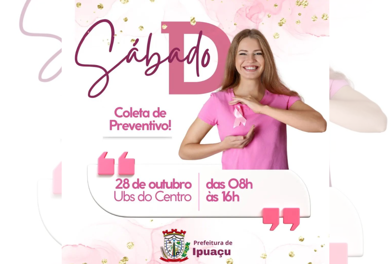 Secretaria de Saúde de Ipuaçu promove sábado “D” para coletas de preventivos