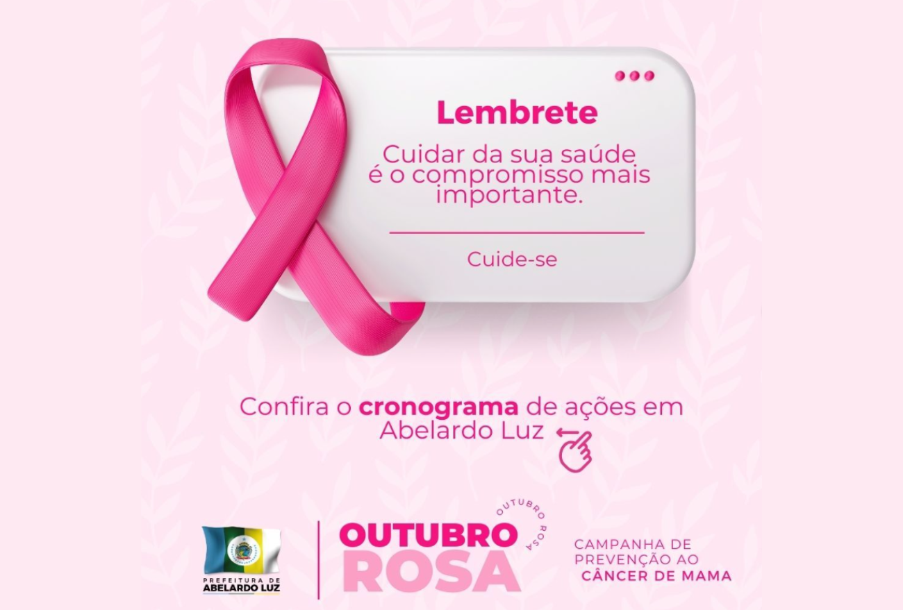 Secretaria de saúde de Abelardo Luz promove coleta de preventivos durante campanha do Outubro Rosa