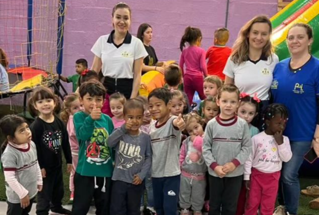 ASR Xanxerê promove diversão e recreação para as crianças do CEMEI Paul Harris, no último final de semana