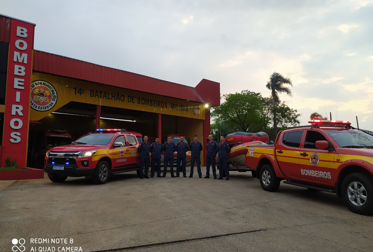 Força-tarefa do 14º Batalhão de Bombeiros Militar de Xanxerê é mobilizada para o Vale do Itajaí