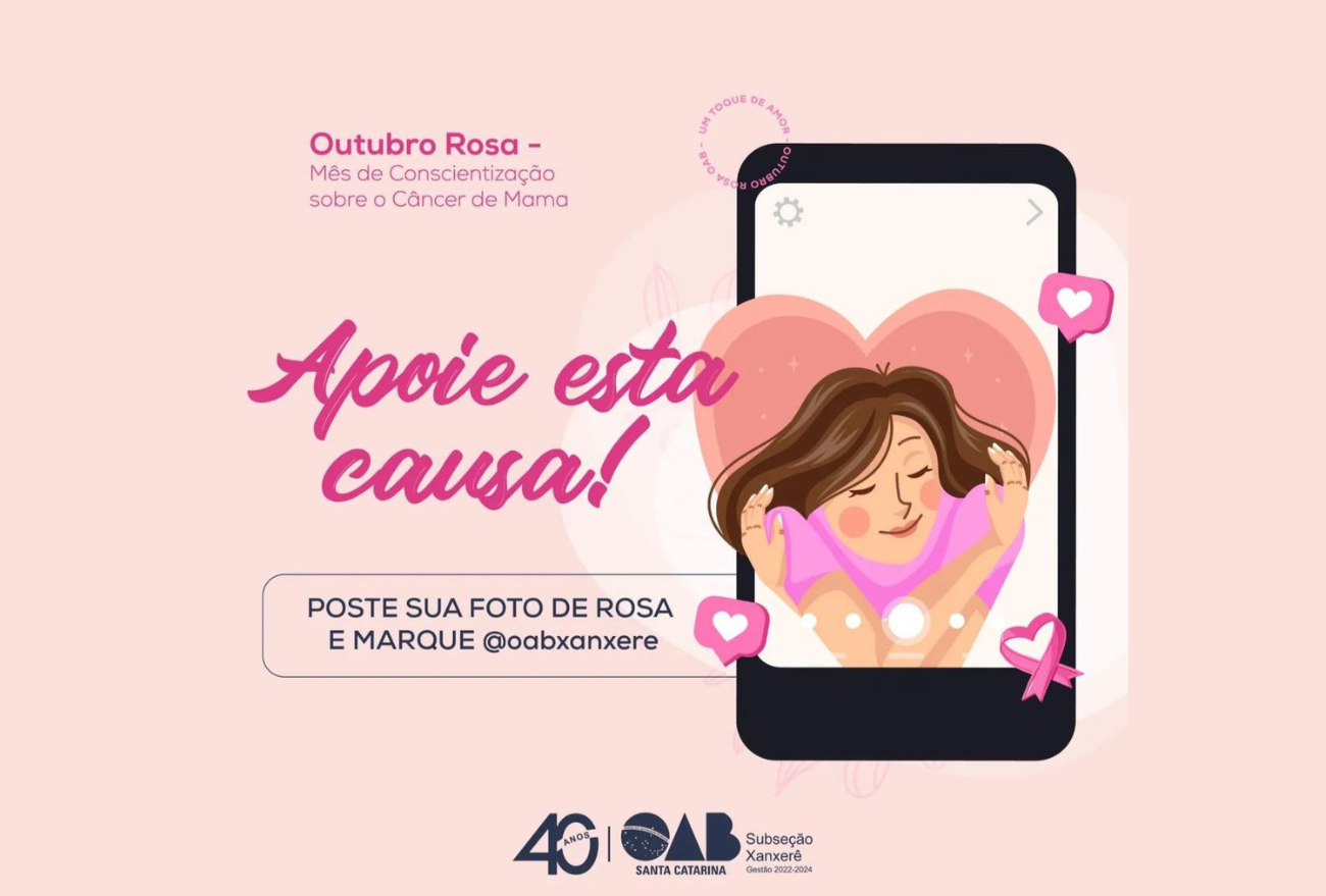 Advogadas são convidadas pela OAB a vestir rosa e postar fotos em apoio ao Outubro Rosa